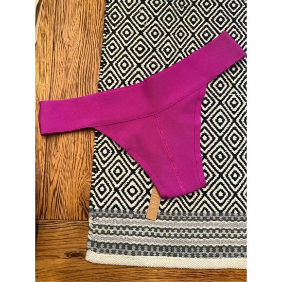 Skims Lollipop Ribbed Knit Elastic Waist Swim Cheeky Pull Bikini Bottom XL NWT - Picture 2 of 5